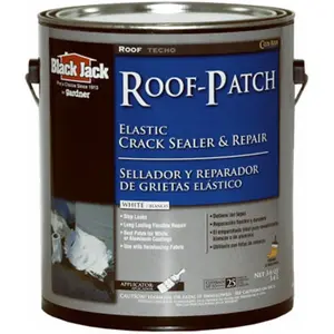 Gardner-Gibson 5227-1-20 Black Jack White Acrylic Roof Patch- 3.6 qt., 3.6 Qt Size, Acrylic Patch, Flexible Repair