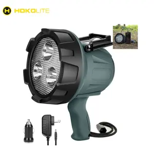 Hokolite 6000 Lumens Rechargeable Bright LED Spotlight Flashlight Torch Lights for Outdoor Activities Water Resistance Modern