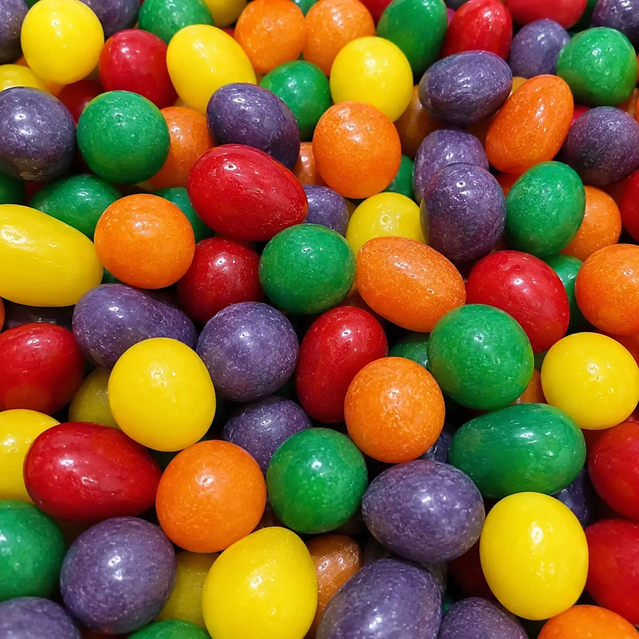 Assorted Fruit Sour Candy Balls, 1 lb Bulk Bag of Chewy Sweet and Tart Bite Size Candies with Apple, Grape, Lemon, Cherry and Citrus Flavors