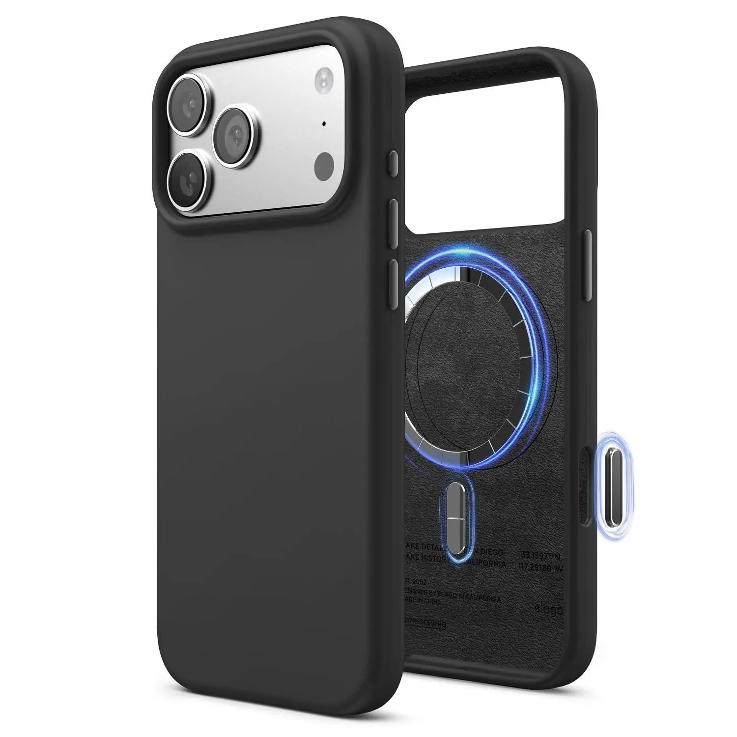 [elago Official] Magnetic Liquid Silicone Phone Case for iPhone 17 Pro Max - iPhone 18 Pro Max, MagSafe Compatible Mobile Accessory, Soft Suede Lining, Shockproof Protection, Gentle on Finish, Comfortable Smooth Grip, Precise Button Compatibility