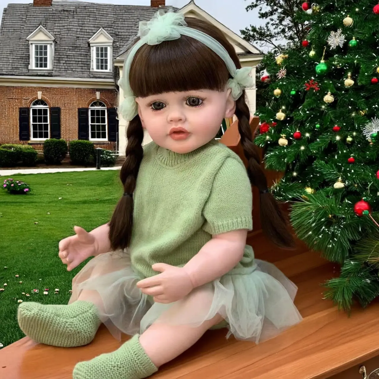 Reborn Baby Girl Doll - 22" Silicone Realistic Cute Toddler Lifelike Princess Doll with Full Accessories Perfect for Hugging Playing With and Gifting
