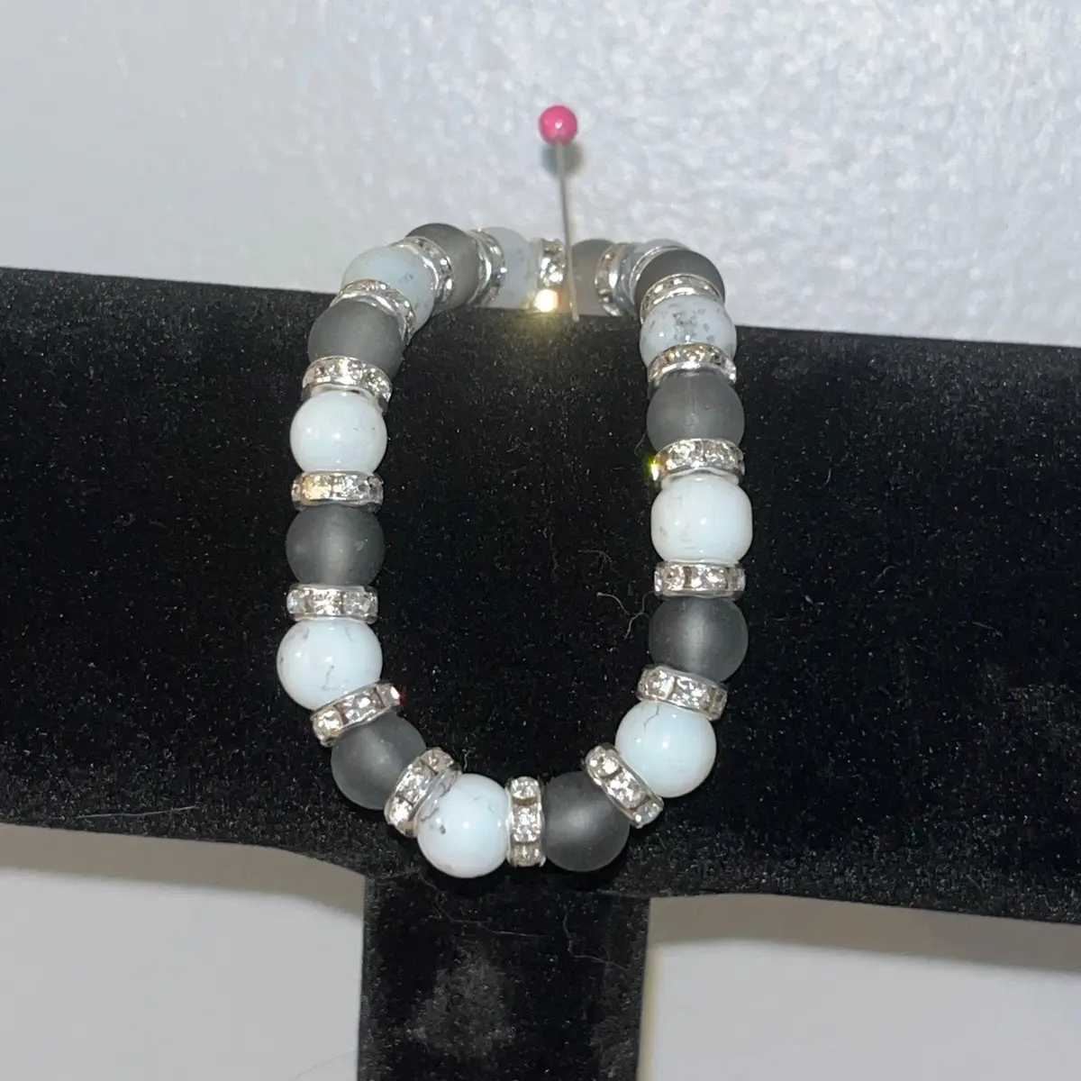 White marble & matte Grey bracelet