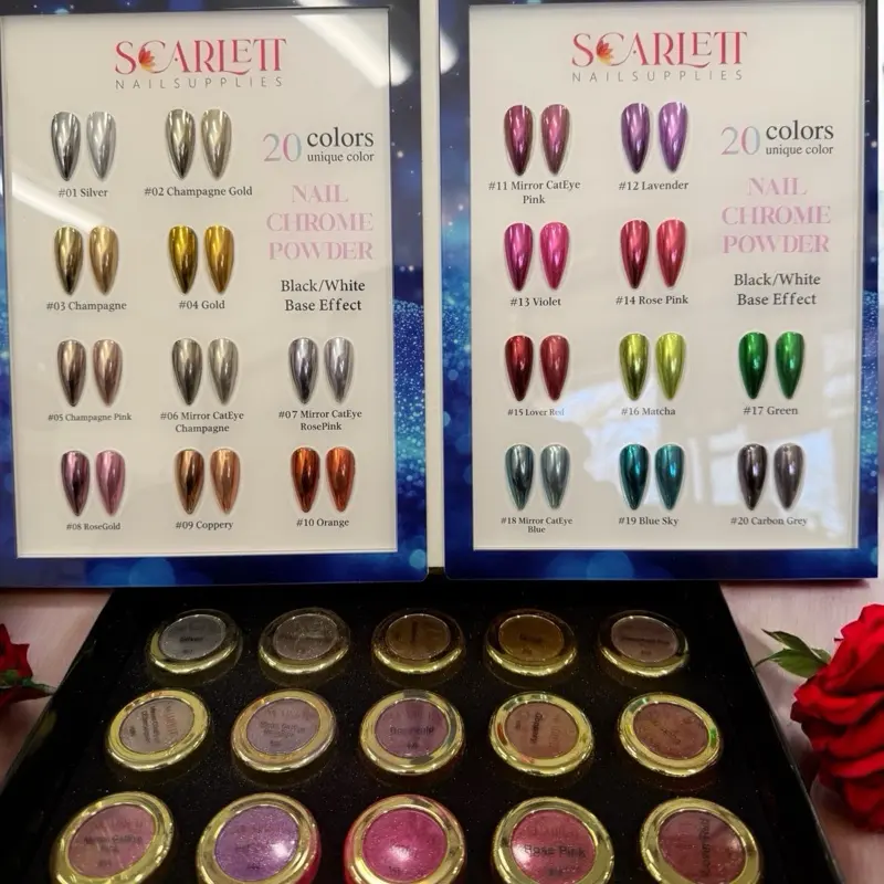 New Colors Solid Chrome Powder for Nail Art