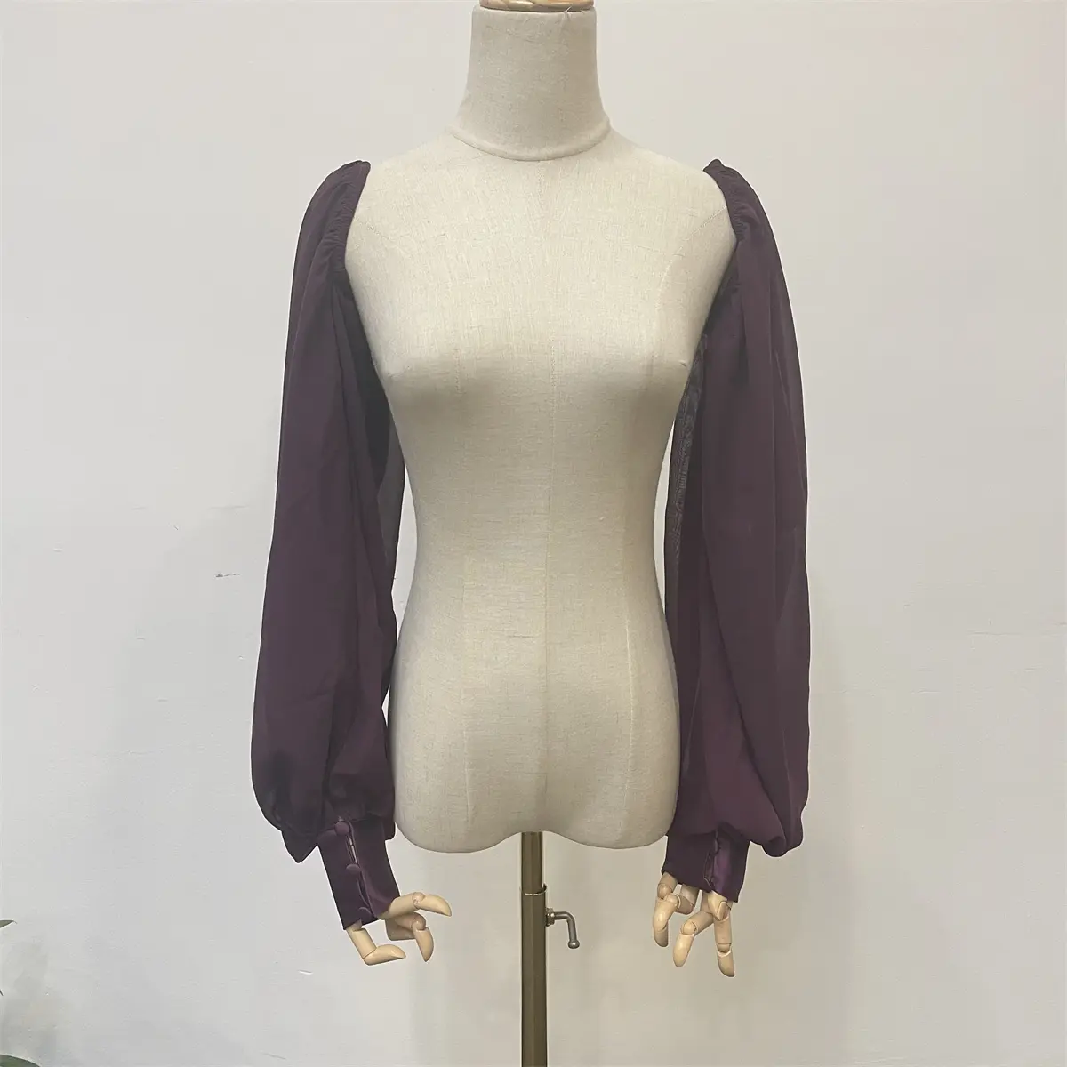 Dark Purple Chiffon Sleeves, Detachable Sleeves, Custom Color Sleeves, Dress Accessories, Bridal Separates Shirts Womenswear
