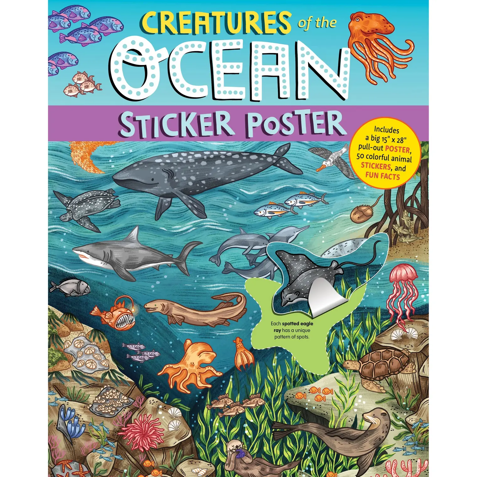 Creatures of the Ocean Sticker Poster by Fiona Ocean Simmance, Alison Sky Simmance, Kaja Kajfez [Paperback Book]