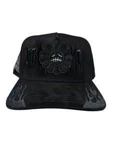 GREGUS HATS MURAKAMI BLACK SMAPBACK HAT GHMURAKAMI TRIBLK