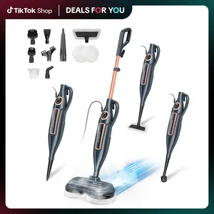 [DealsForYouDays]DEVOAC VM6 Electric Rotating Steam Mop & Household Steam Cleaner, 10-in-1 Steam Mop, 3 Adjustable Steam Levels,Floors Clean, Kitchen, Tiles, Walls, Cabinets, Gaps; Fast Heat-Up, Removes Grease and Grime, Multi-Purpose Cleaning Tool