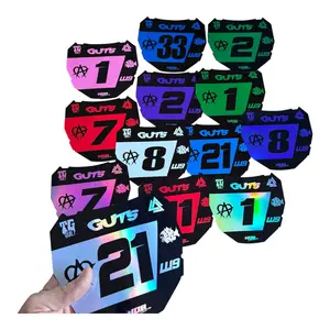 👉Choose Number & Color   ODI Style Front Number Plate Decals — 7 Logo Design