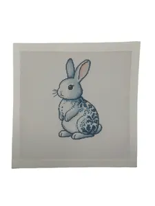 Chinoiserie Easter Bunny Needlepoint Canvas