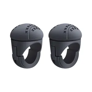 2PCS New Generation Anti-Slip car Steering Wheel Knob, Silicone Steering Wheel Knob, Universal for Cars, Trucks, Boat, Tractors wheel booster Interior Automotive(Black)