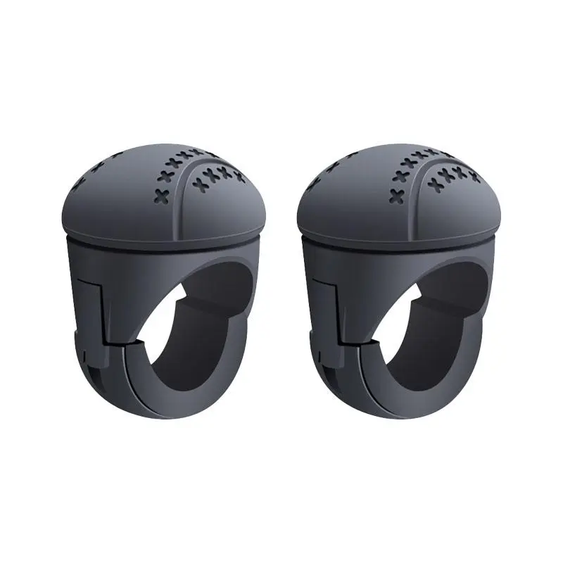 2PCS New Generation Anti-Slip car Steering Wheel Knob, Silicone Steering Wheel Knob, Universal for Cars, Trucks, Boat, Tractors wheel booster Interior Automotive(Black)