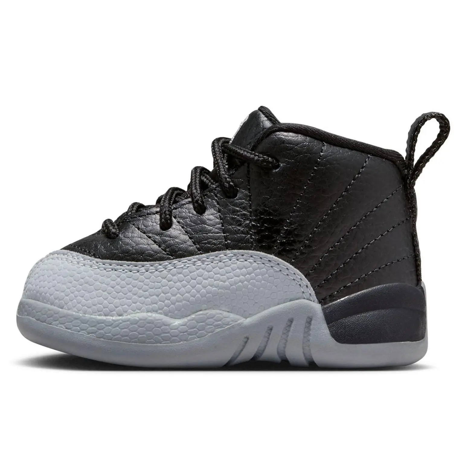 Toddler's Jordan 12 Retro Black/Wolf Grey-White (850000 010)
