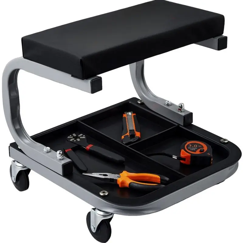 Mechanics Garage Stool with Under-Car Tool Tray, 250 LBS Capacity Automotive Maintenance & Car Repair Tools Mechanic Creeper Seat, Automotive Maintenance Tools