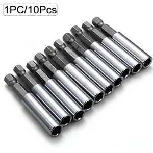 60mm Magnetic Screwdriver Extended Bit, Hex Shank Bit Adapter, Magnetic Bit Holder Extension Socket Drill 1/4" Hex Power Tools, Power Tool Accessories, Hardware, Heavy Duty, Screwdriver Drill Bits