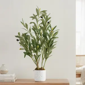 Garvee Artificial Olive Tree 60 cm/120 cm/135 cm | Artificial Potted Plant | Mediterranean Decoration for Garden, Living Room, and Office