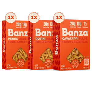 Banza Chickpea Pasta - High Protein, High Fiber, Lower Carb Chickpea Noodles