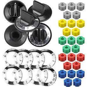 Electric Range Burner Knob Kit KN002 RKE Electric Range Oven Knob Handle Kit Compatible with Whirlpool Gas Stove Replace TJKN002&RK103.