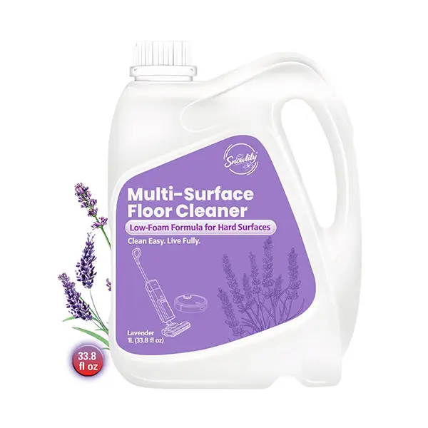 Snowlily 33.8 FL OZ Floor Cleaning Solution Compatible with Robot Vacuum, Residue & Streak Free, Low Foam Floor Cleaner for Mopping, for All Robot Vacuum Mops & Wet Dry Vacuum Cleaners, Lavender