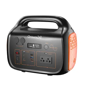 Portable Power Station 1000W 1024Wh 120V Pure Sine Wave AC Outlet USB-C Camping Power Bank for Outdoors Solar Powered Generator with LED 11 Ports Travel Hunting Home Lithium Battery Backup