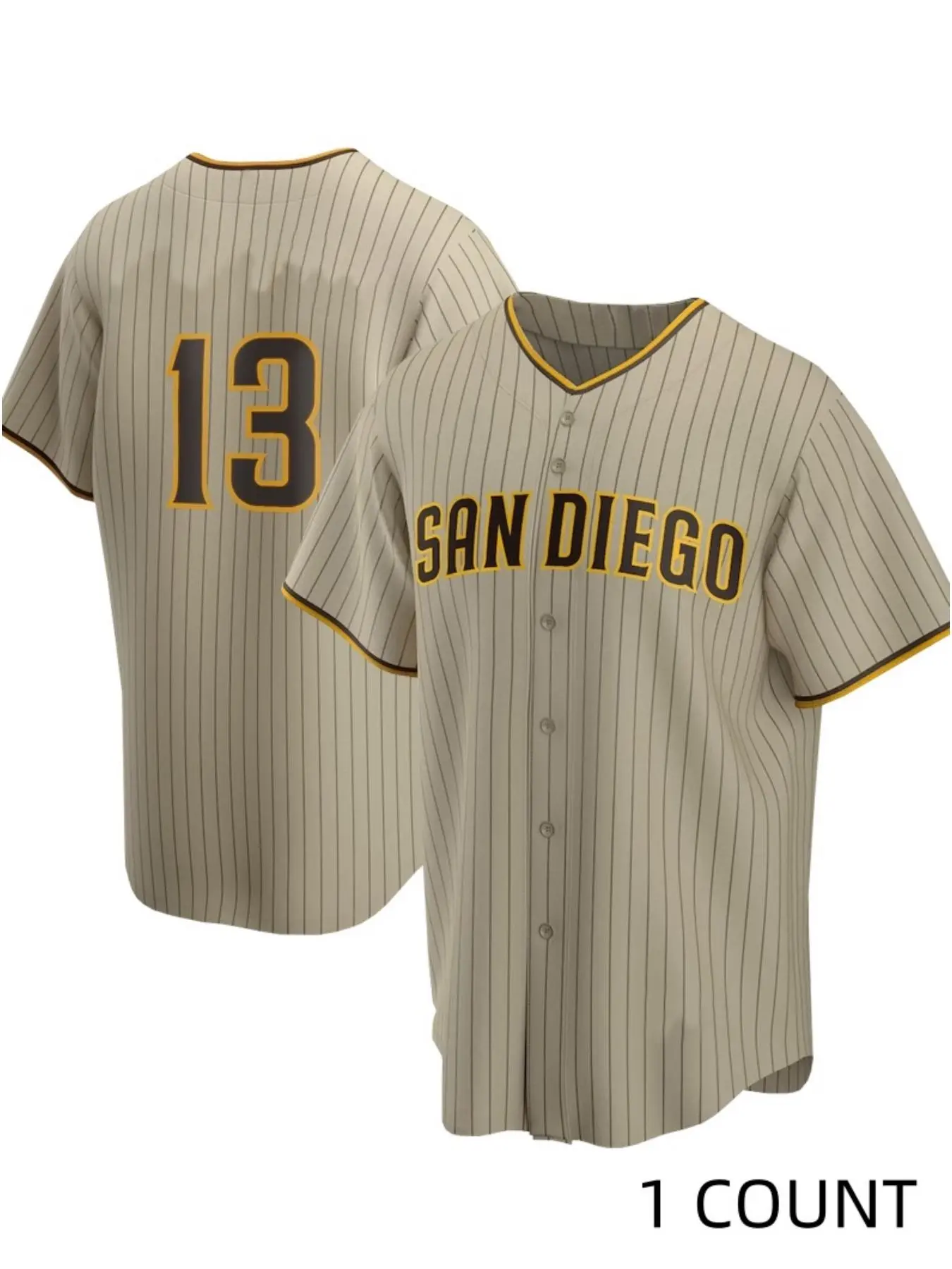 Men's Baseball Jersey, Breathable V Neck Short Sleeve Embroidered Baseball Top, Sports Top, Retro Letter Design for Training, Competition, and Casual Wear, Jersey Tee, Baseball Shirt, Athletic Apparel, Sports Clothing