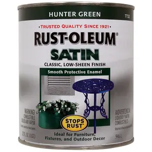 Rustoleum 1 Quart Hunter Green Satin Enamel Paint 7732-502