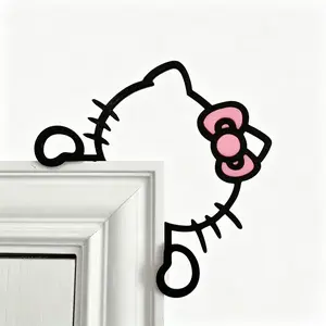 Sanrio Hello Kitty Cartoon Door Frame Corner Stickers, Adorable Home Decor Wall Art Decals for Home Supplies