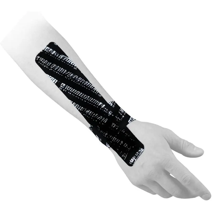 Elastic Athletic Bowling GT Tape - Precut, Black, 20-Pack Sports & Outdoor Accessory, Elastic Athletic Tape