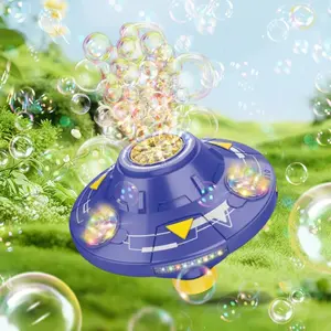Flying Saucer Bubble Remote Control Car, Rc Vehicle, Rc Cars, Smart Obstacle Avoidance, Sound Light Music, Outdoor Fun, Birthday Gift, Includes 2 Bottles of Bubble Solution