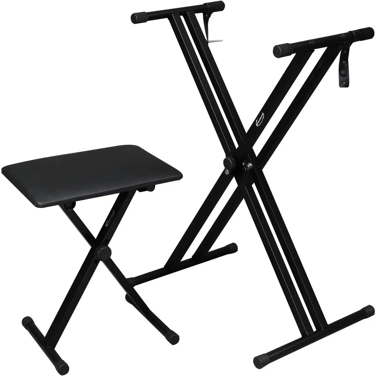 Heavy Duty Keyboard Stand and Bench, Piano Stand and Keyboard Bench with Adjustable Height and Portable tiktokshopbacktoschool