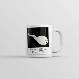 This Is A Very Old Picture Of Me Mug Funny Sarcastic Graphic Coffee Cup - 11oz Funny Coffee Mugs Ceramic Printed Drinkware Cup