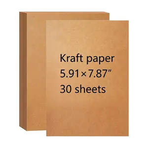30 Sheets Brown Cardstock 5.91 x 7.87 Inches Kraft Paper Heavyweight for Printer and Laser Engraving Perfect for Invitations Scrapbooking Crafts DIY Cards FathersDayGift
