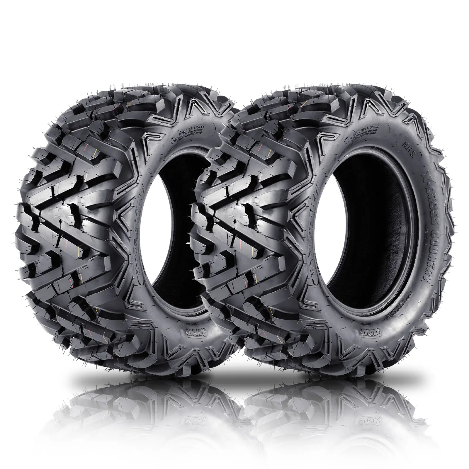 Durable All-Terrain Trailer Tire Set – 25x10x12 ATV/UTV Tires, 6-Ply Tubeless, Off-Road Performance for Trail, Mud, Sand, Utility Vehicles, Aggressive Grip