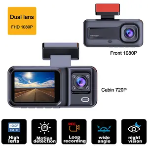 Dual Camera Car Dvr Recorder, Front/rear/vehicle Recording, 1080P HD, 140° Wide Angle, G-Force Stabilization, Night Vision, Motion Detection, Dashcams For Cars