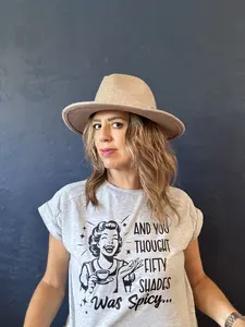 The Ultimate Tee for Spicy Reads & Booktok Lovers - All Seasons Graphic T-Shirt with Fun "Fifty Shades Was Spicy" Design