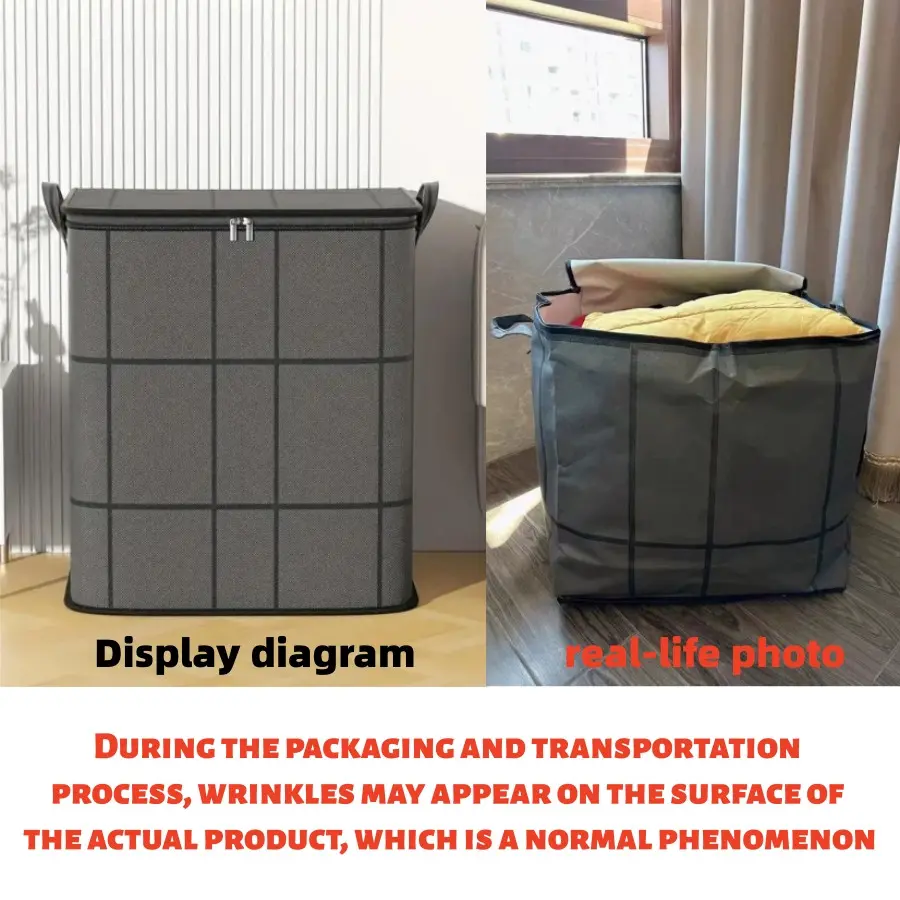 Large Capacity Foldable Storage Bags, Clothing Storage Bag for Clothes and Quilts - Durable, Dustproof, Collapsible Storage Organizer, Perfect for Home or Dorm Use, Moving, and Seasonal Storage