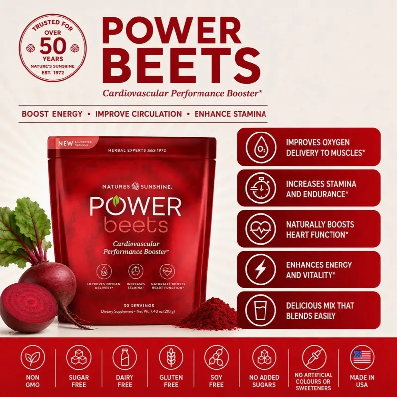 Nature's Sunshine Power Beets, Superfood Performance Booster