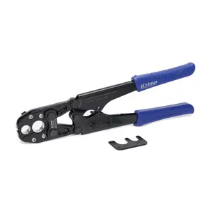 iCrimp Pex Pipe Crimping Tool with Convertible 1/2" and 3/4" Jaws for Copper Ring, meets ASTM 1807 Standard, IWS-1234N