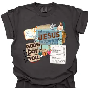 COMFORT COLORS jesus collage  tee