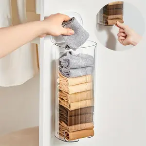 Wall Mounted Storage Box, 1 Count Pull-out Hanging Underwear Socks Storage Box with Cover, Household Storage Organizer for Bathroom, Bedroom, Dorm, Kitchen Bin, Multifunctional Storage Bin, Home Organizing, Multipurpose Storage(Sheet)