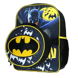 DC Comics Batman Backpack with Removable Bat Signal Insulated Lunch Box Tote Bag 16"