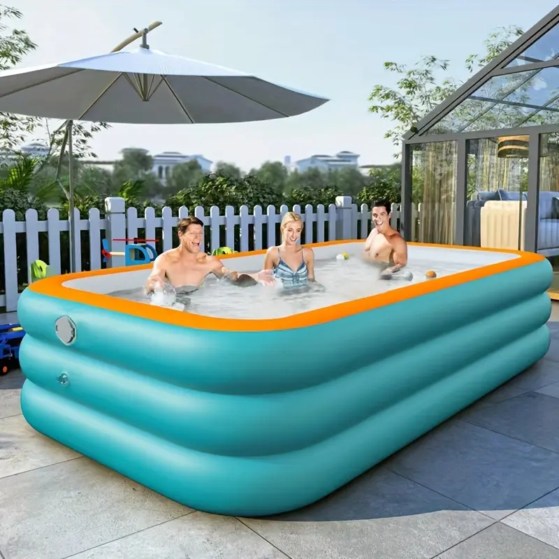 Inflatable Swimming Pool, 1 Count Inflatable Swimming Pool for Entertaining and Relaxing, Blow Up Pool, Outdoor Swimming Pool for Home Garden Yard, Swimming Pool Portable