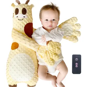 Baby Sleep Soother, Automatic Palm Patting Plush Pillow for Toddlers, Fawn-Shaped Sleeping Aid, Soft Stuffed Animal for Infants, Calming Companion for Naptime and Bedtime Yellow