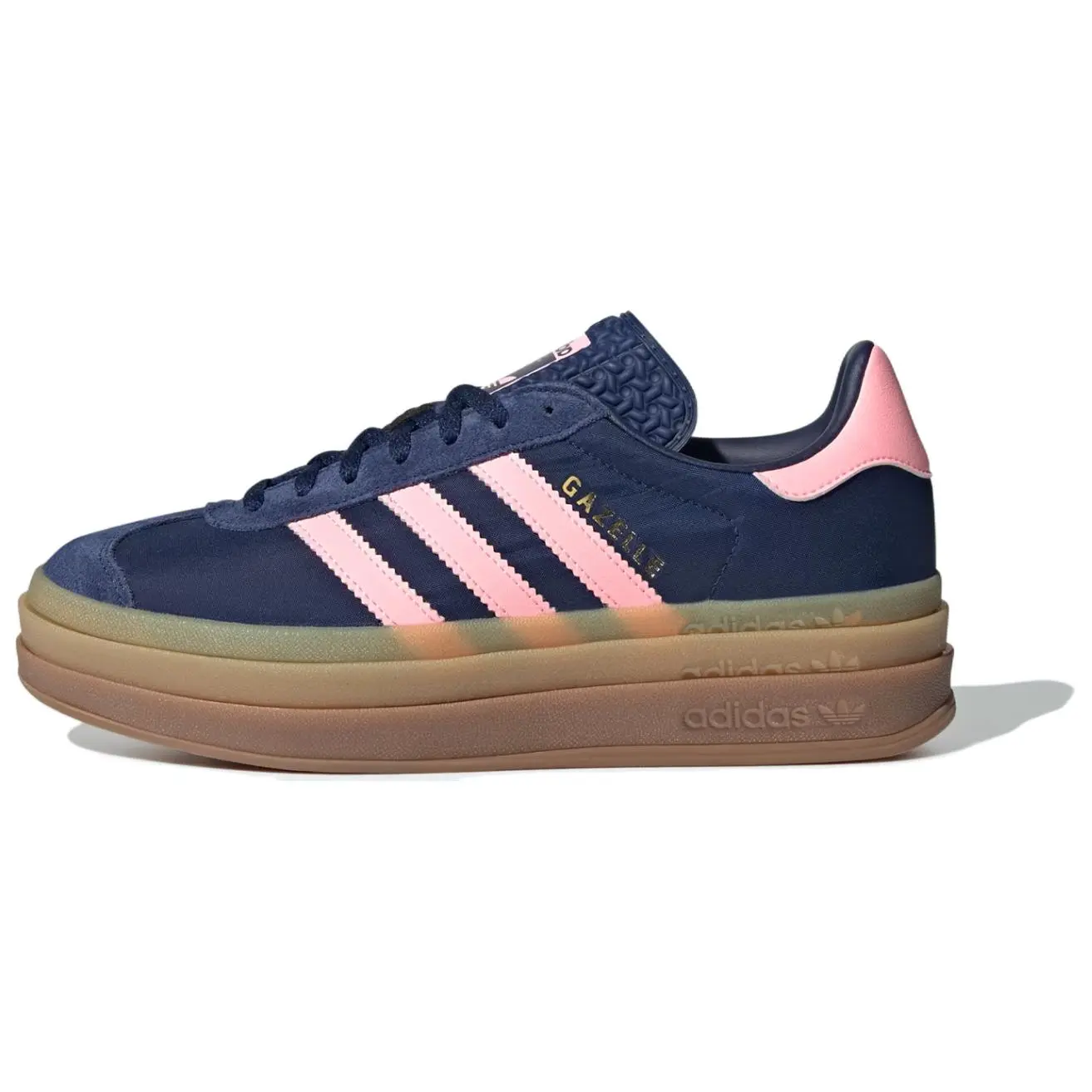 Women's Adidas Originals Gazelle Bold Low-Top Sneakers - Navy Blue & Pink, Maison Mihara, Casual Wear, Cushioned, Rubber Sole, Comfortable Versatile Trending Flats