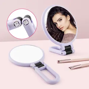 Double-Sided 10X Magnification Makeup Mirror - Foldable Portable ABS Mirror for Multi-Use (Desk/Hand/Hang) Universal
