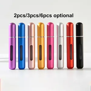 Refillable Perfume Bottle Set, 8ML Travel Atomizer with Spray Pump, Empty Cosmetic Containers for On-The-Go Fragrance Handy Makeup, Gift