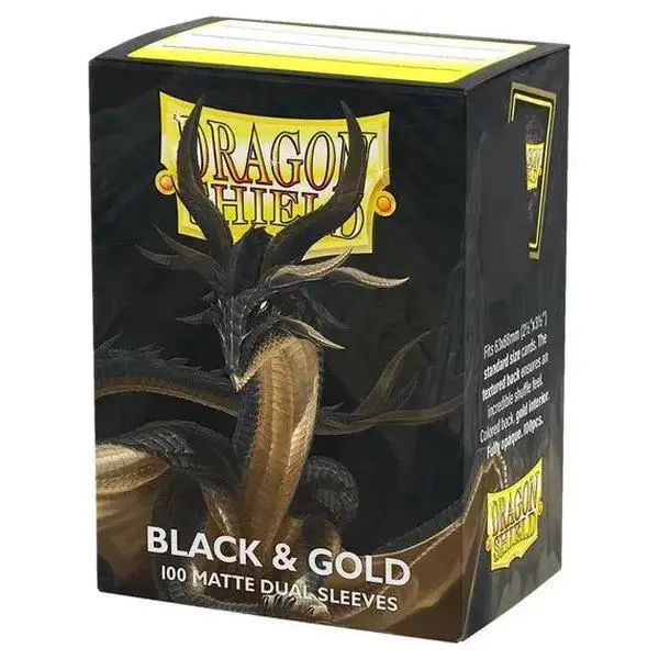 Dragon Shield: Dual Matte - Black and Gold 100CT [Sleeves]