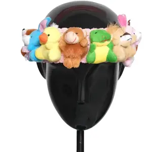 Clush Apparel Cotton Cute Headband, Stylish Hairwear with Plush Accents and Miniature Stuffed Teddy Bear Hair Accessories