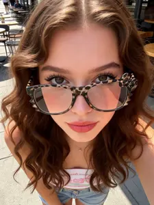 Trendy Y2K Cat Cartoon Glasses Frame, Retro Cute Style, Perfect for Daily Wear, Parties, Gifts, Street Fashion, No Lenses Included