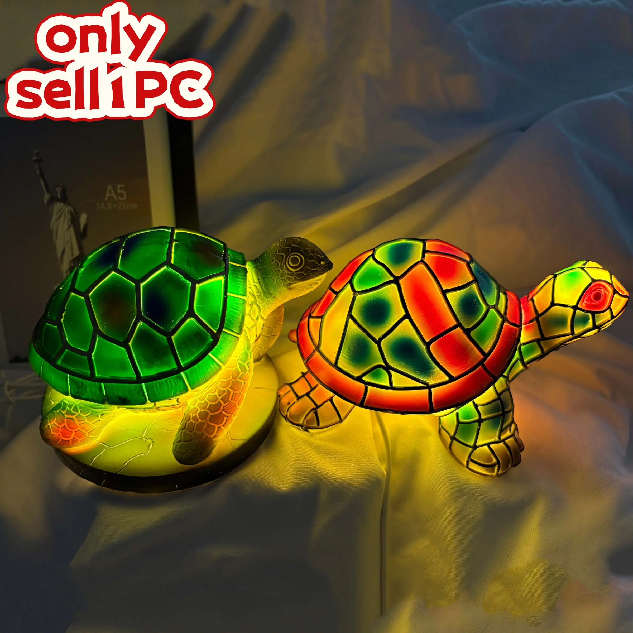 1pc Resin Turtle Night Light, Cute Sea Turtle LED Night Lamp, Desktop Ornament for Bedroom Decor, Home Decor Light, Ideal Gift for Kids & Ocean Lovers, LED Mood Light, Decorative Lights