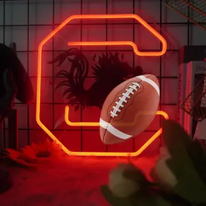 Football Neon Signs for University Team Logo Light,Neon Signs for Man Cave